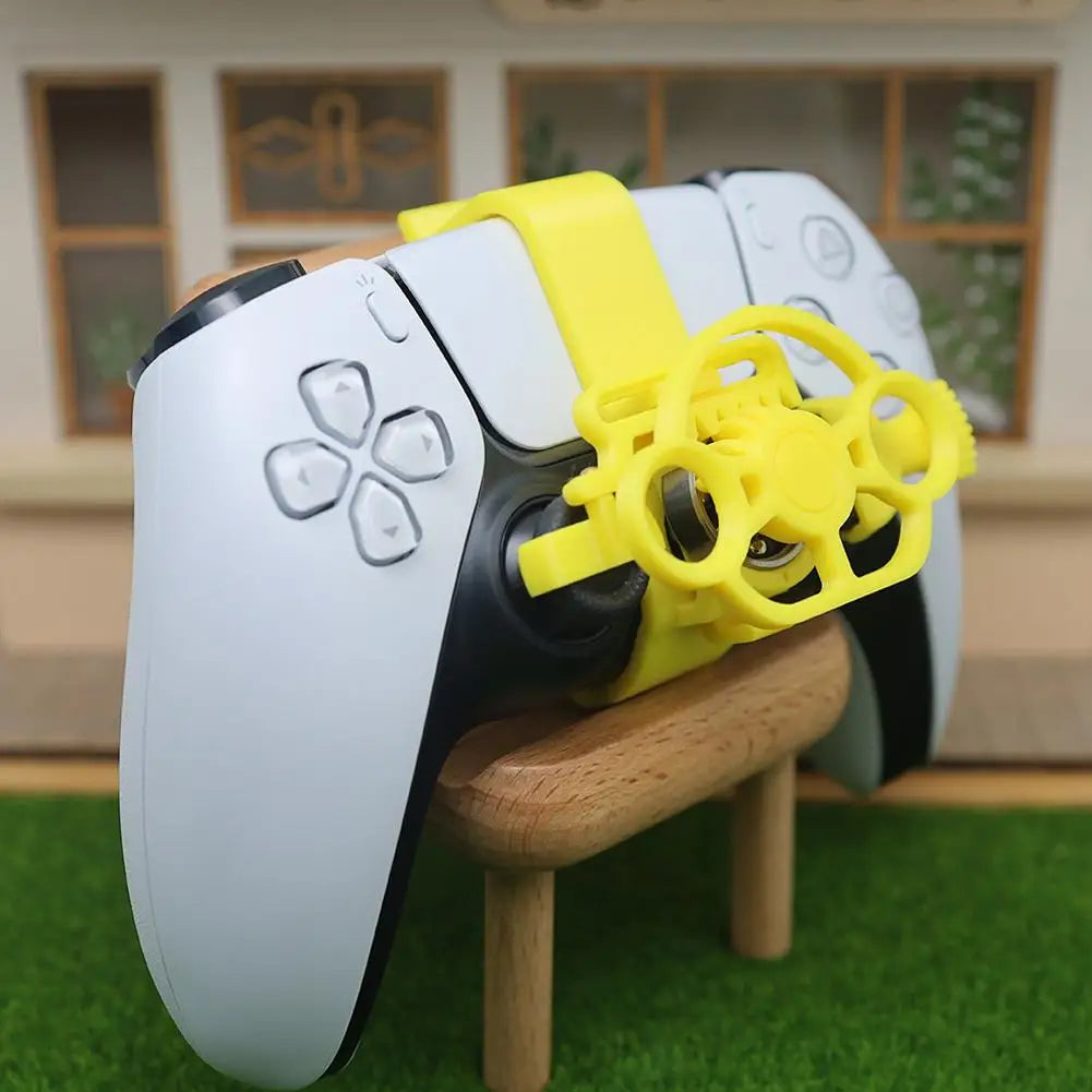 3D Printed Mini Racing Wheel for PS5 Controller – Enhanced Gaming Experience