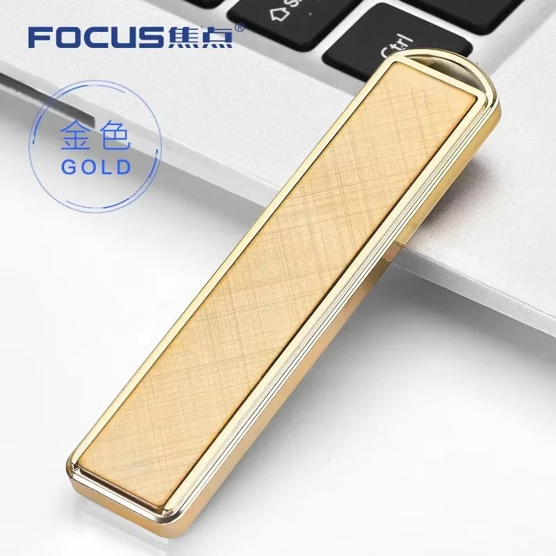 Stylish Keychain USB Lighter – Windproof Zinc Alloy, Rechargeable Gift