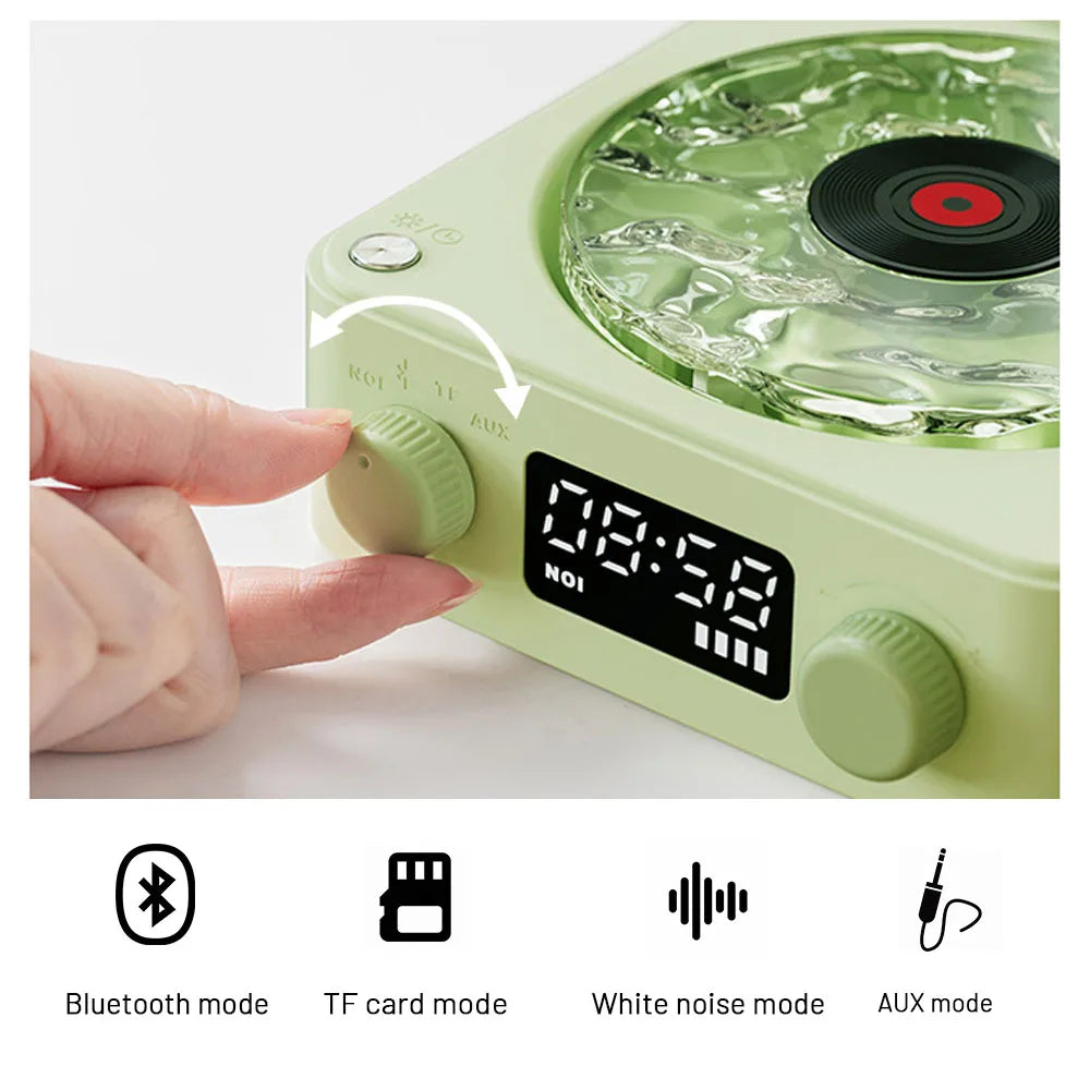 Mini Retro Bluetooth Speaker – Vintage White Noise & RGB Light