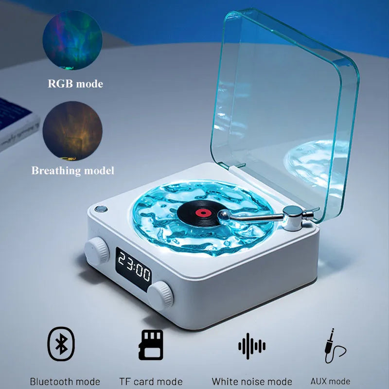 Mini Retro Bluetooth Speaker – Vintage White Noise & RGB Light