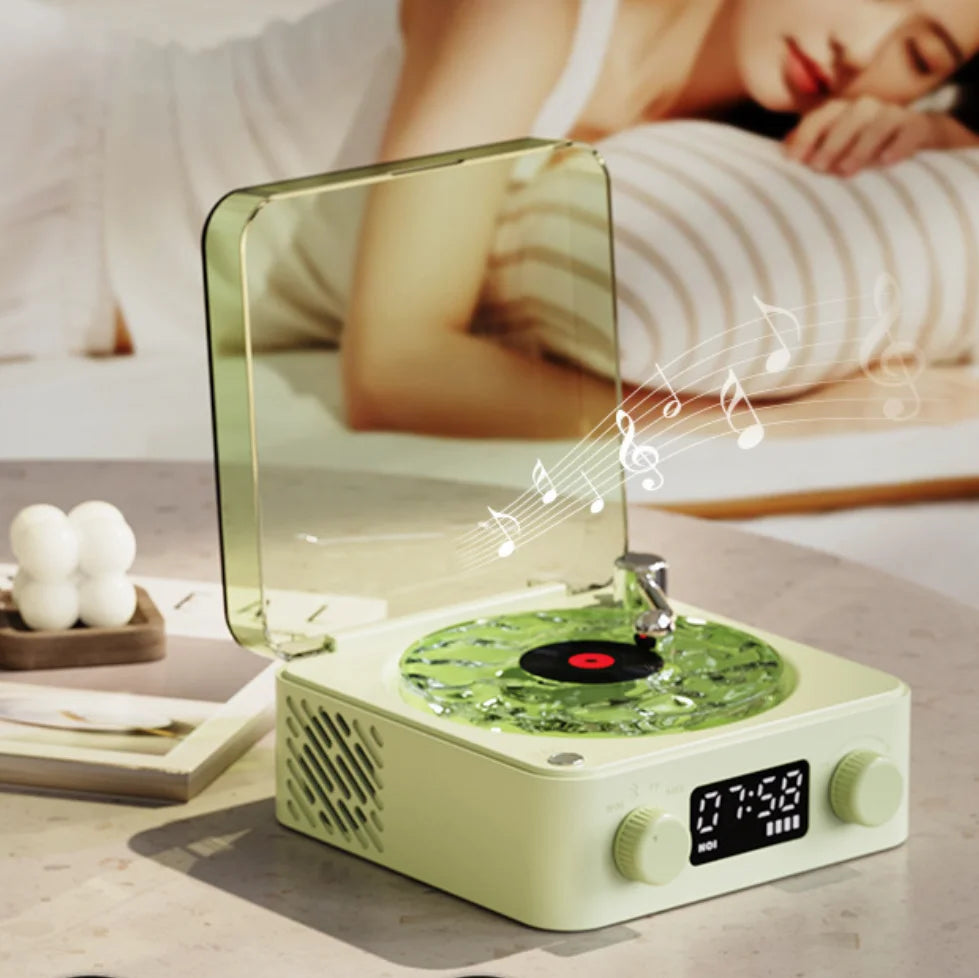 Mini Retro Bluetooth Speaker – Vintage White Noise & RGB Light