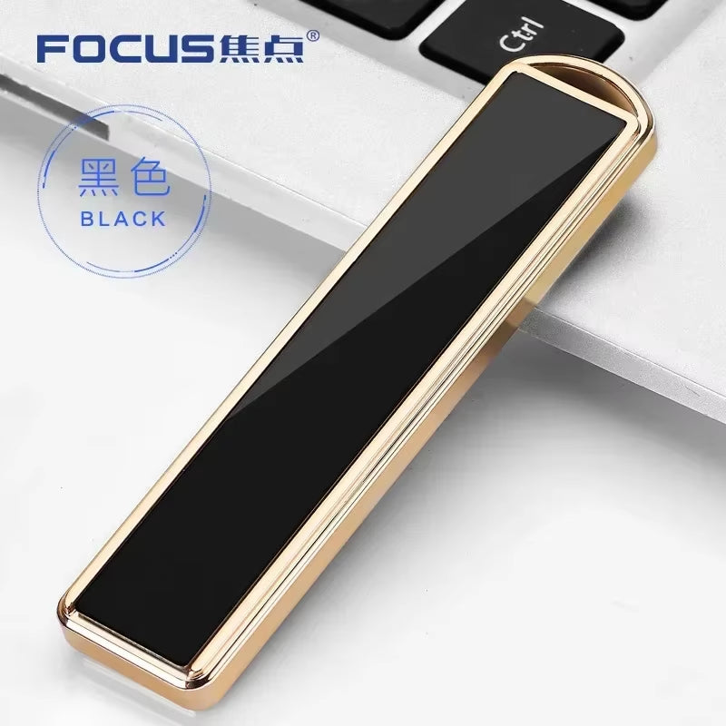 Stylish Keychain USB Lighter – Windproof Zinc Alloy, Rechargeable Gift