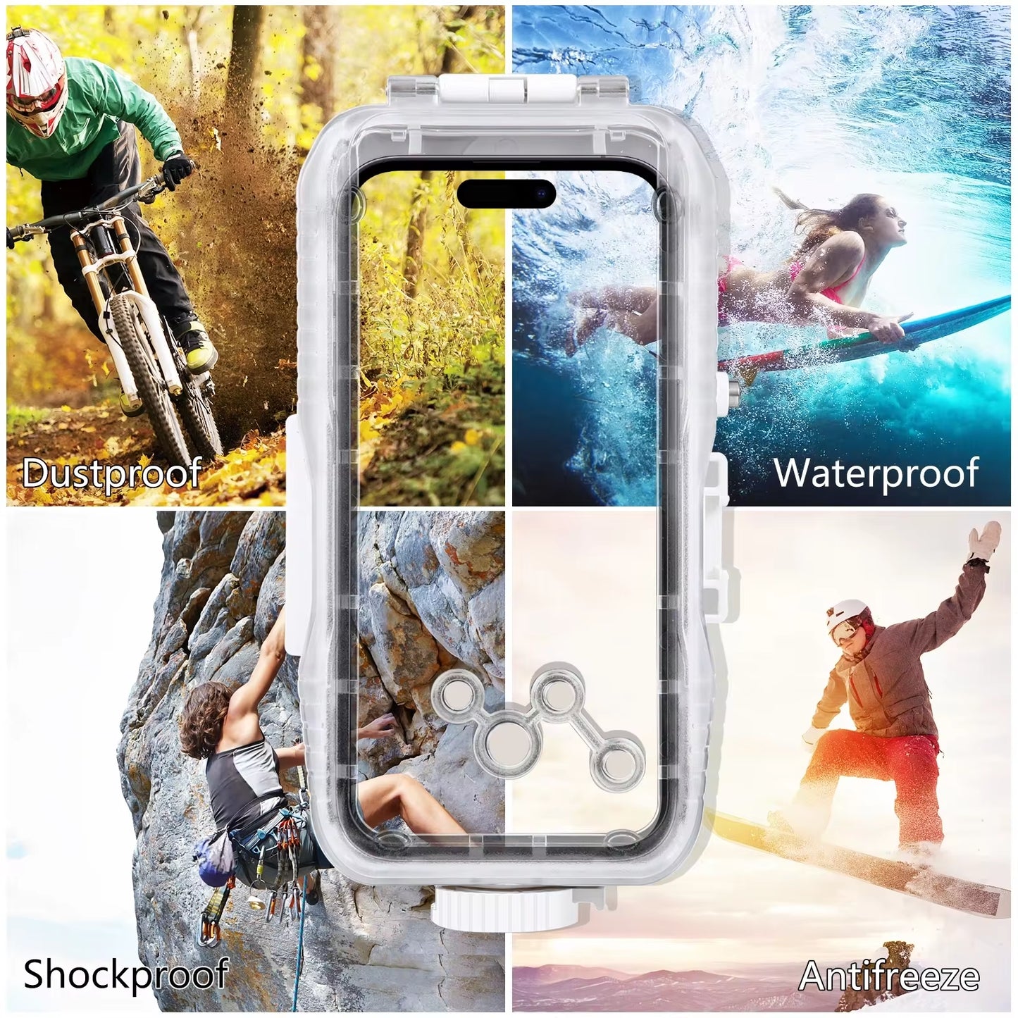 PULUZ 40M Waterproof Diving Case for iPhone 11/12/13/14/15 Pro Max