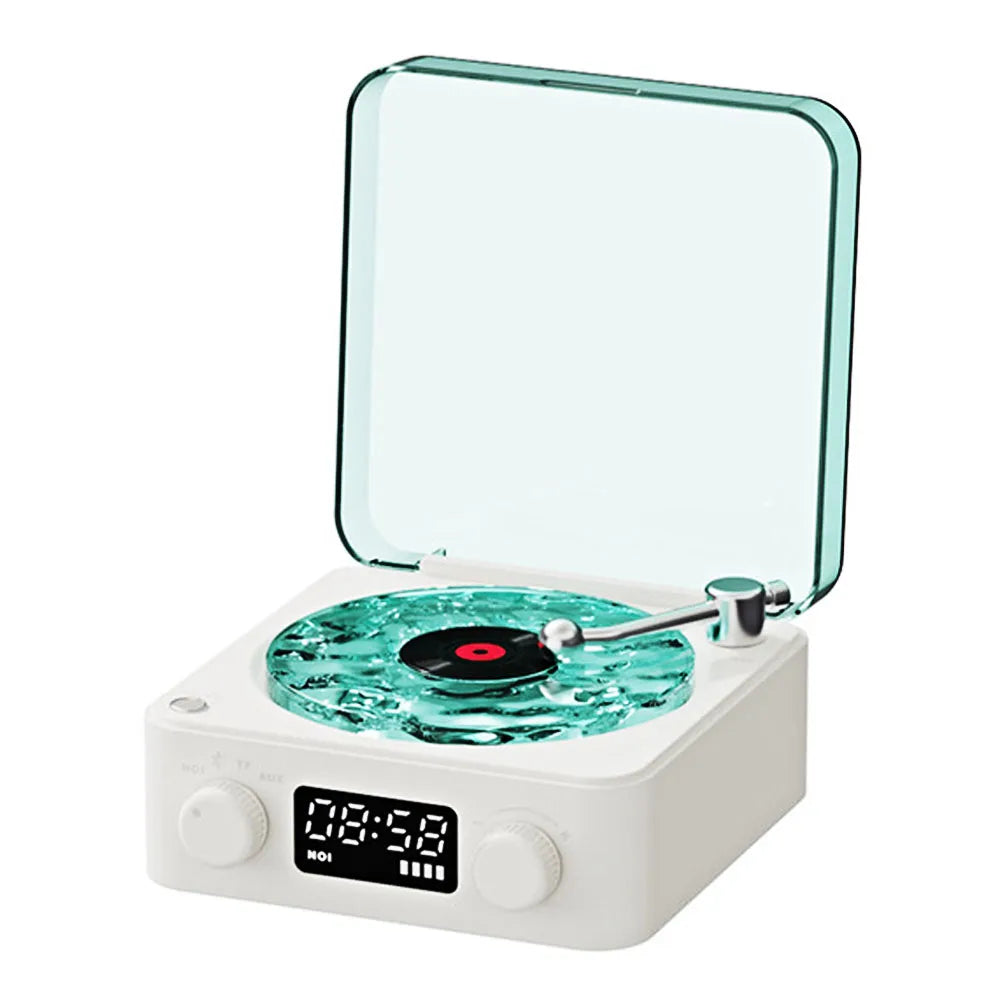 Mini Retro Bluetooth Speaker – Vintage White Noise & RGB Light