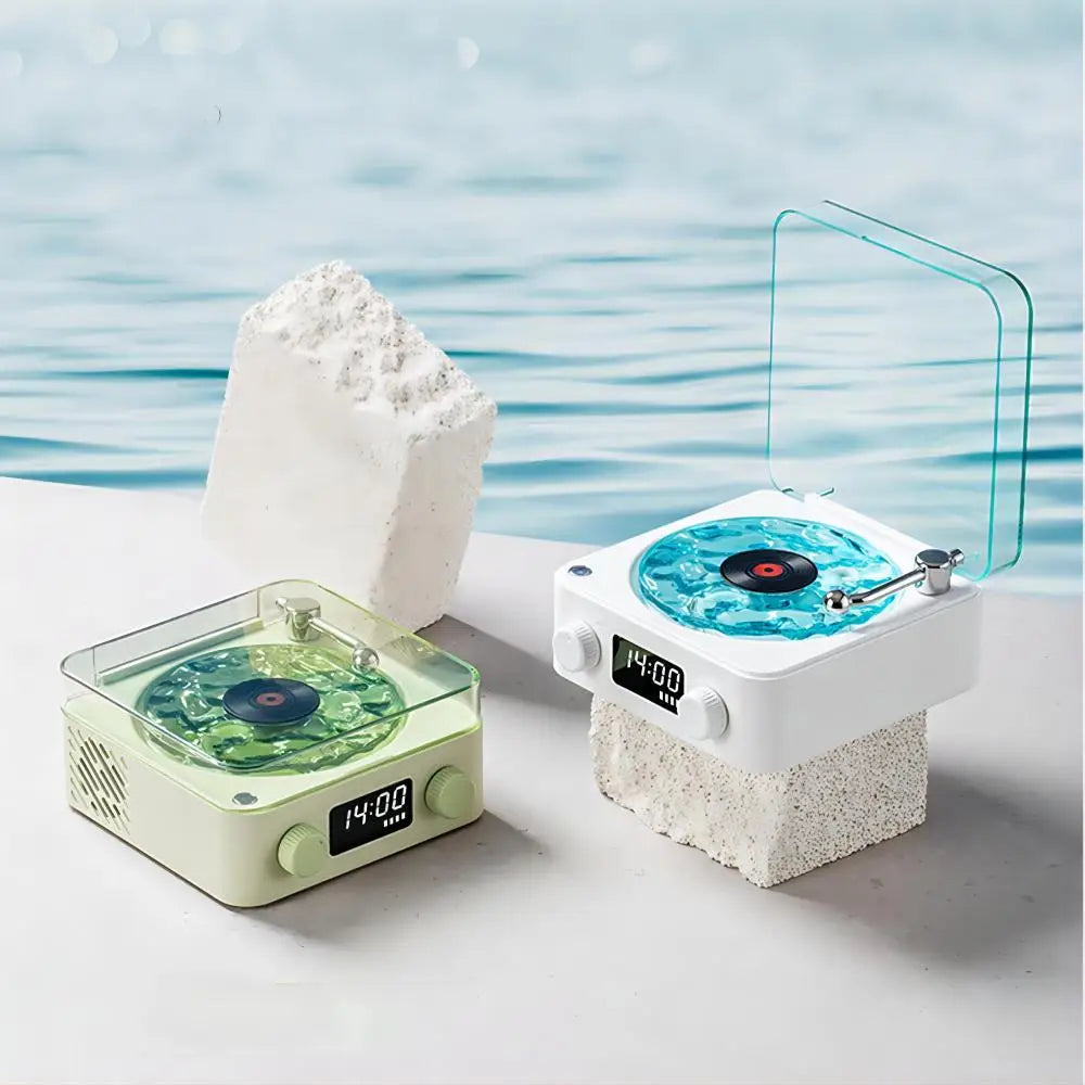 Mini Retro Bluetooth Speaker – Vintage White Noise & RGB Light