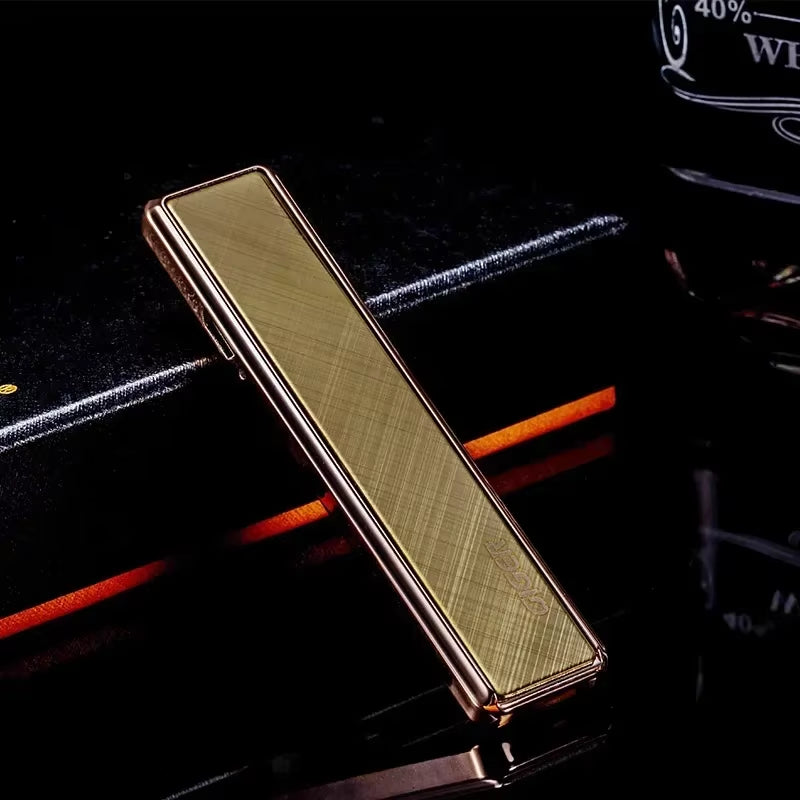 Stylish Keychain USB Lighter – Windproof Zinc Alloy, Rechargeable Gift