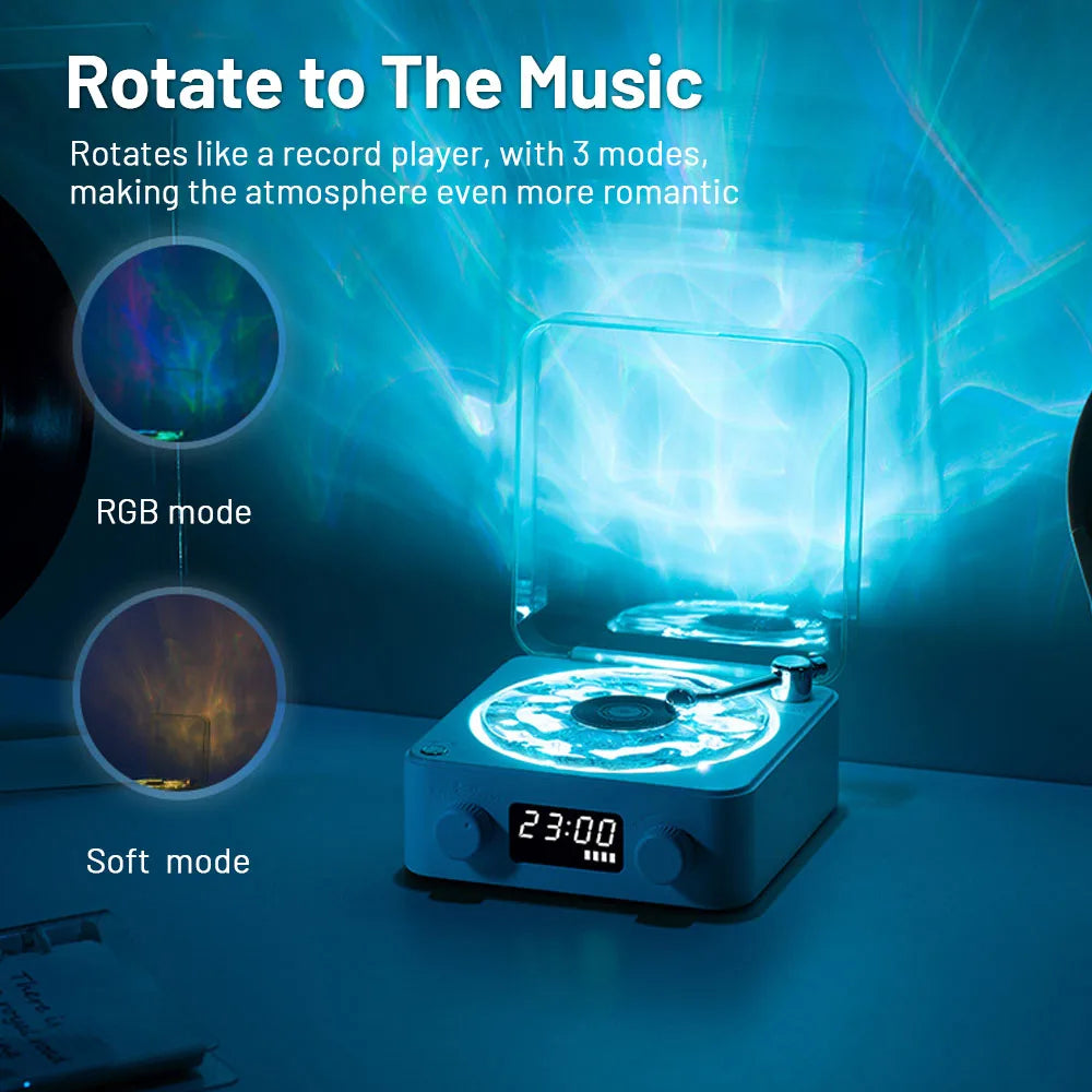 Mini Retro Bluetooth Speaker – Vintage White Noise & RGB Light