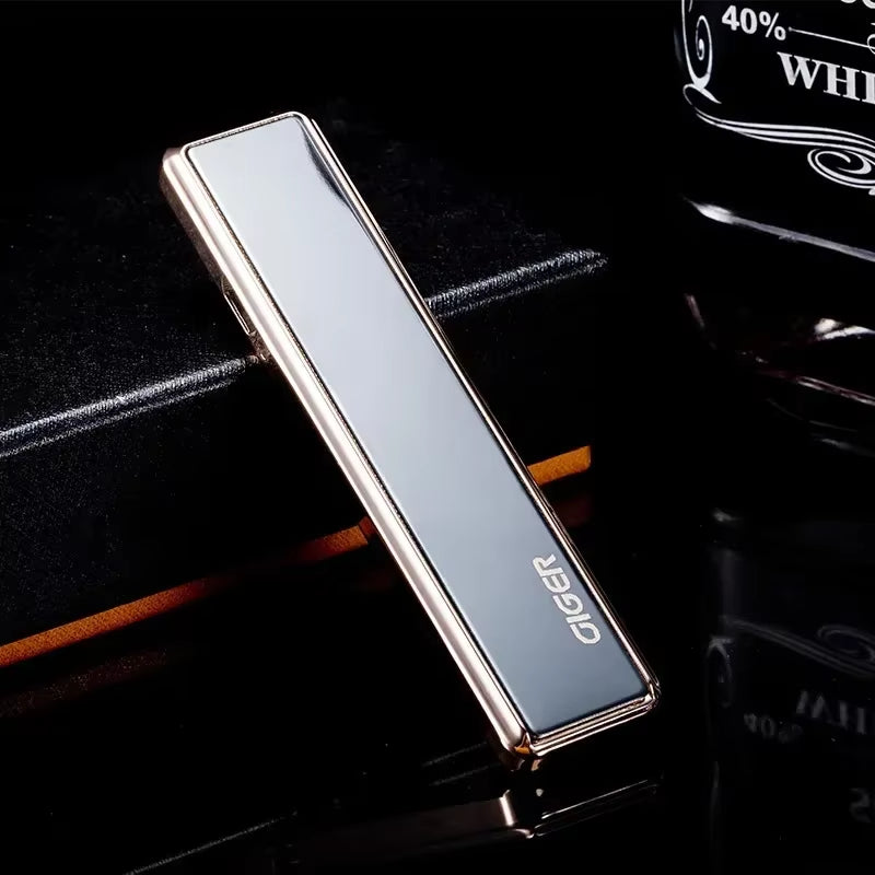 Stylish Keychain USB Lighter – Windproof Zinc Alloy, Rechargeable Gift