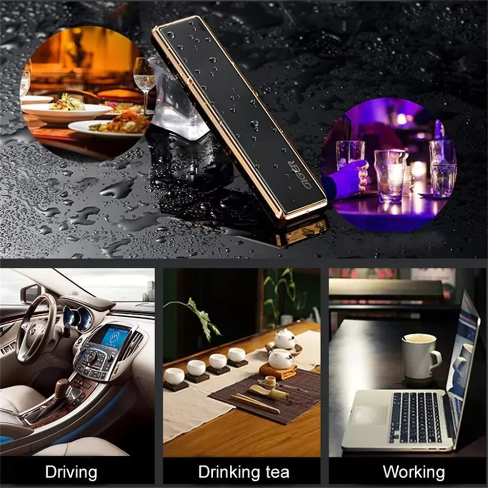 Stylish Keychain USB Lighter – Windproof Zinc Alloy, Rechargeable Gift
