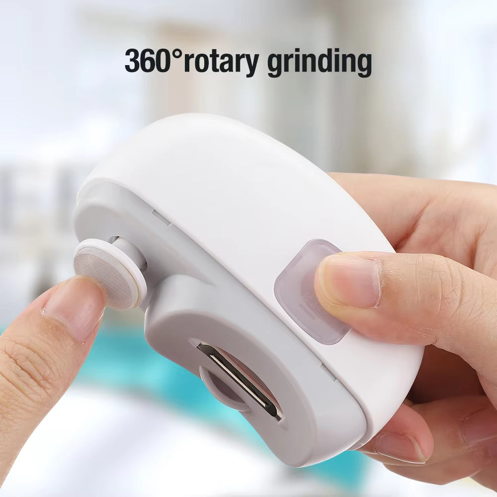 2-in-1 Electric Nail Clipper & Grinder – Portable Automatic Manicure Tool