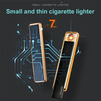 Stylish Keychain USB Lighter – Windproof Zinc Alloy, Rechargeable Gift
