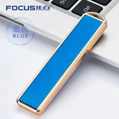 Stylish Keychain USB Lighter – Windproof Zinc Alloy, Rechargeable Gift
