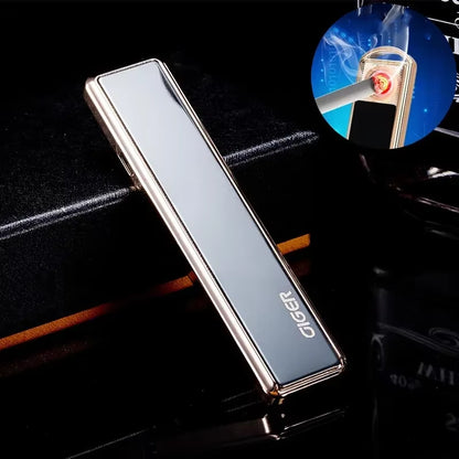 Stylish Keychain USB Lighter – Windproof Zinc Alloy, Rechargeable Gift