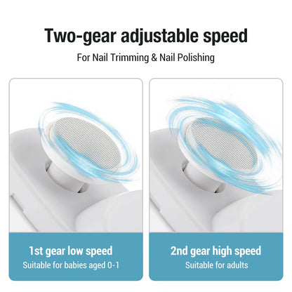 2-in-1 Electric Nail Clipper & Grinder – Portable Automatic Manicure Tool