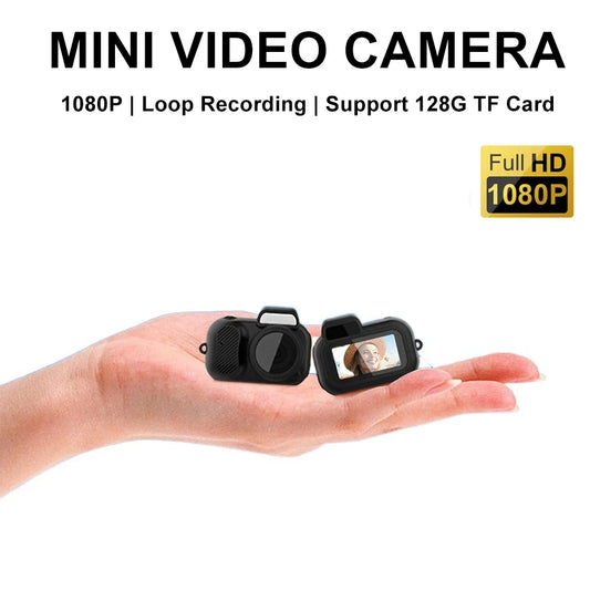 "Mini 1080P HD Camera with Screen, TF Card Support"