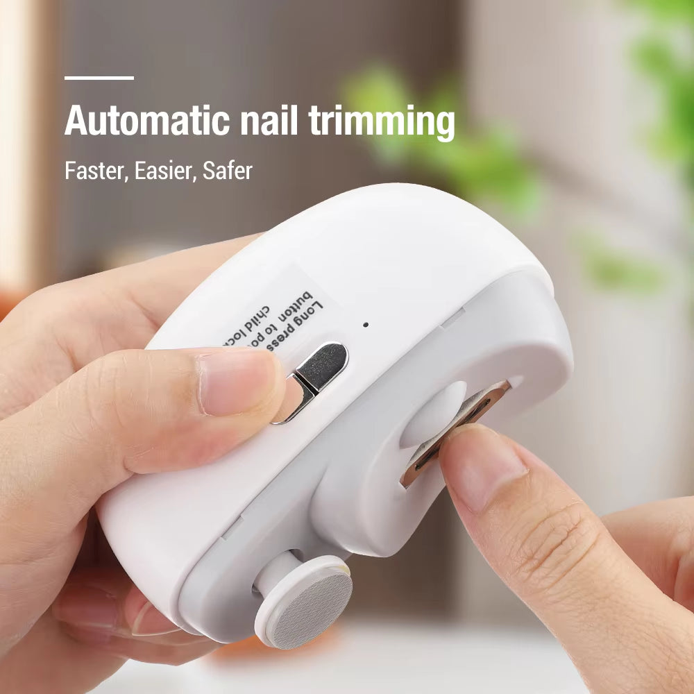 2-in-1 Electric Nail Clipper & Grinder – Portable Automatic Manicure Tool